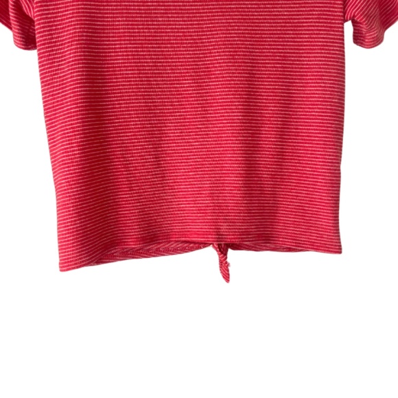 Alternative Apparel Red and White Stripe Tie Top Size Small - Picture 6 of 6